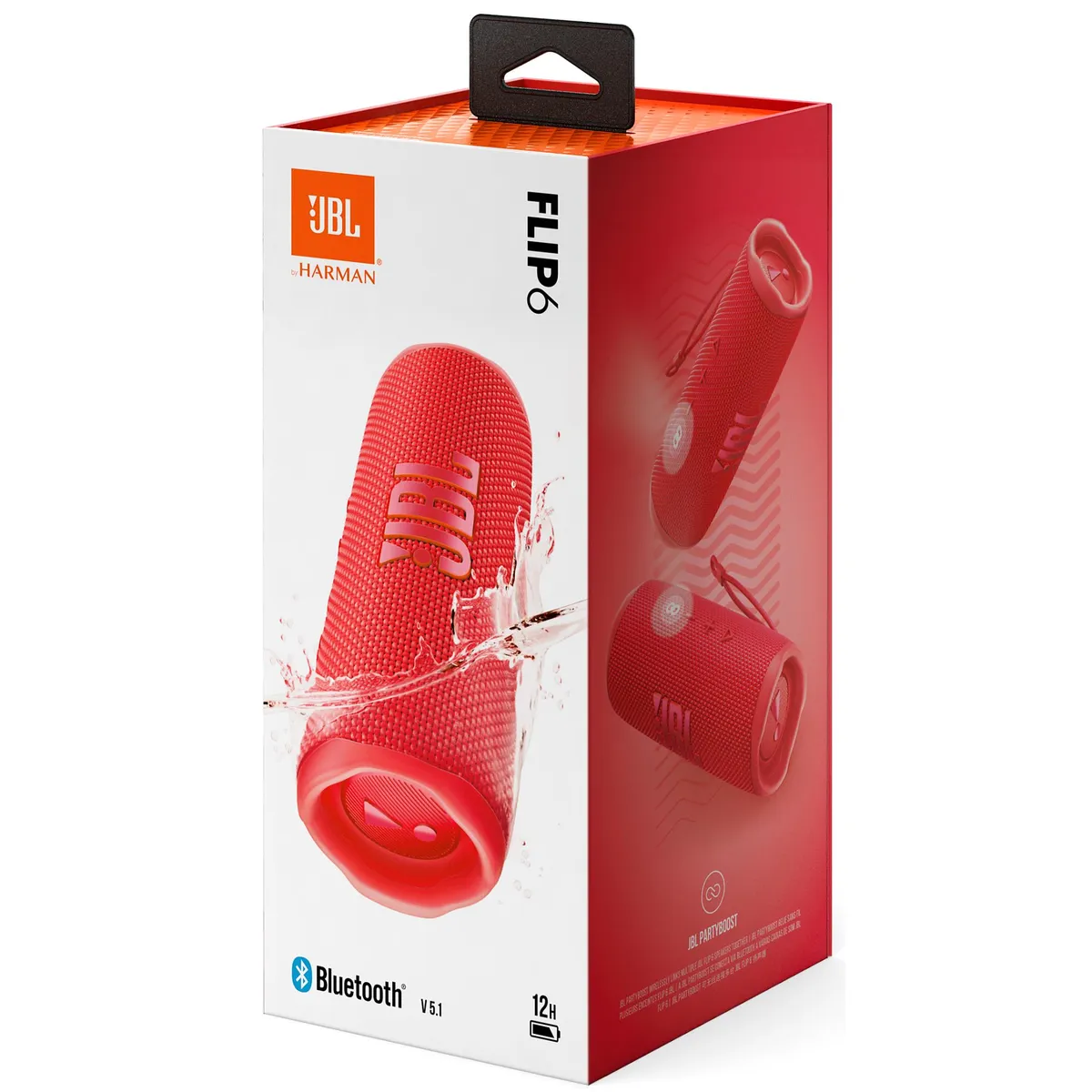 JBL Flip 6 Portable Waterproof Speaker (Red)
