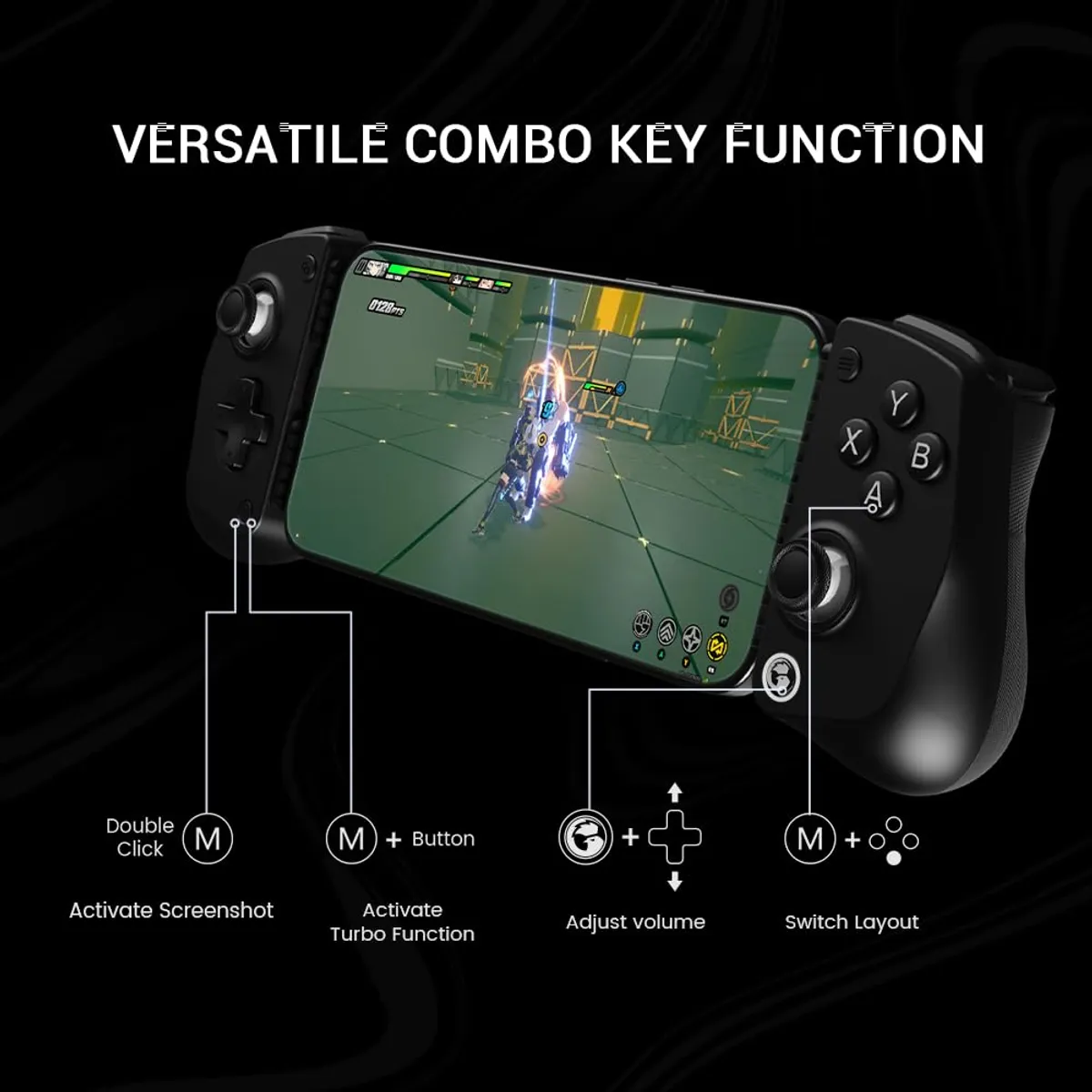 GameSir X5 Lite Mobile Gaming Controller for Android & iPhone 15/16 Series (USB-C), BLK
