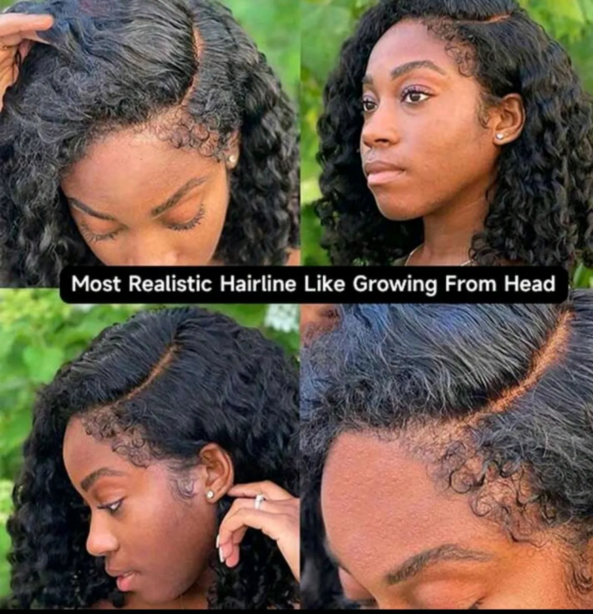 13*4 14inch  200 Desity Kinky Edges Short Bob Wigs Pre Plucked Curly  Transparent Lace Front Wig Human Hair With Curly Baby Hair For Woman
