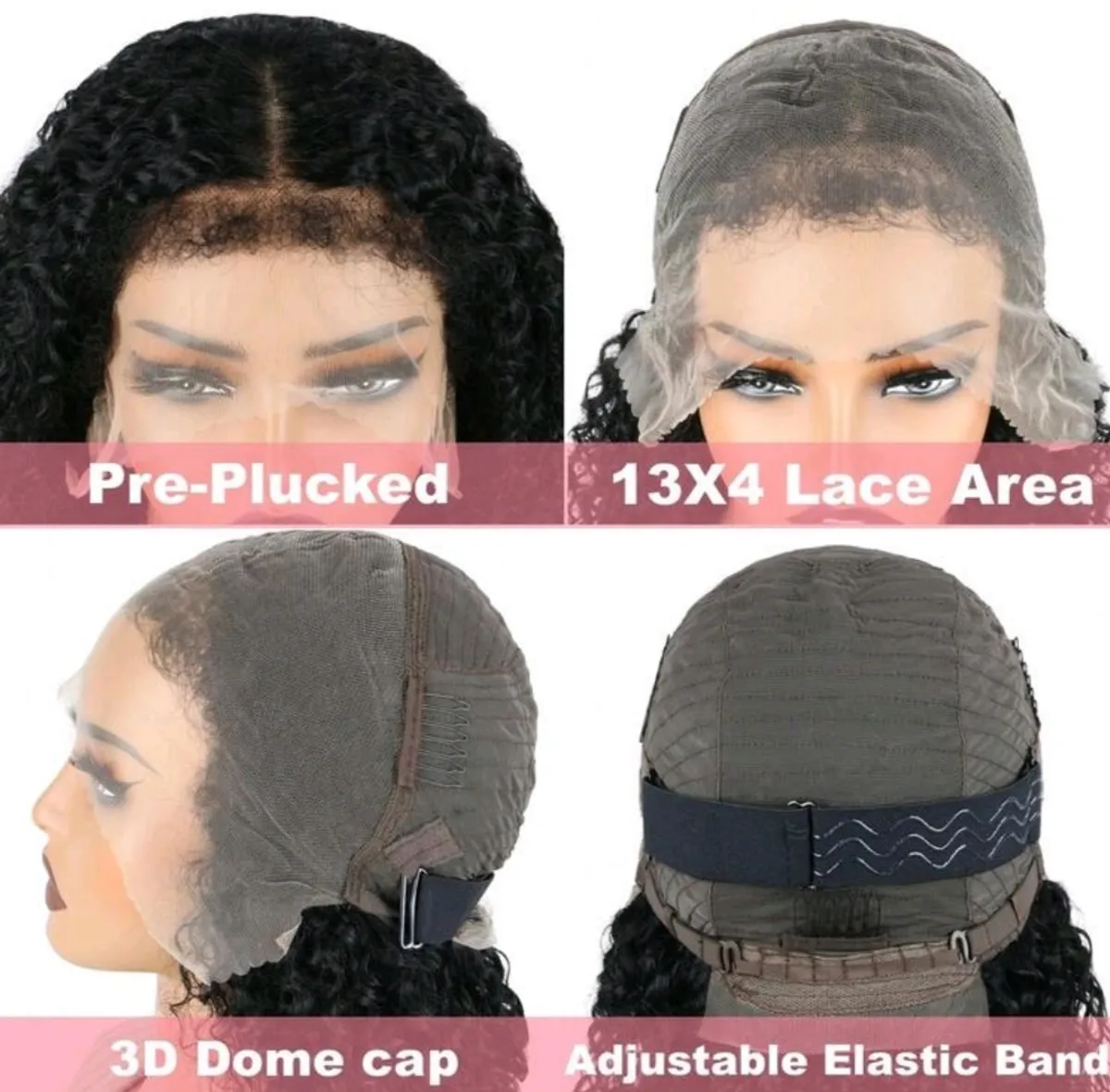 13*4 14inch  200 Desity Kinky Edges Short Bob Wigs Pre Plucked Curly  Transparent Lace Front Wig Human Hair With Curly Baby Hair For Woman