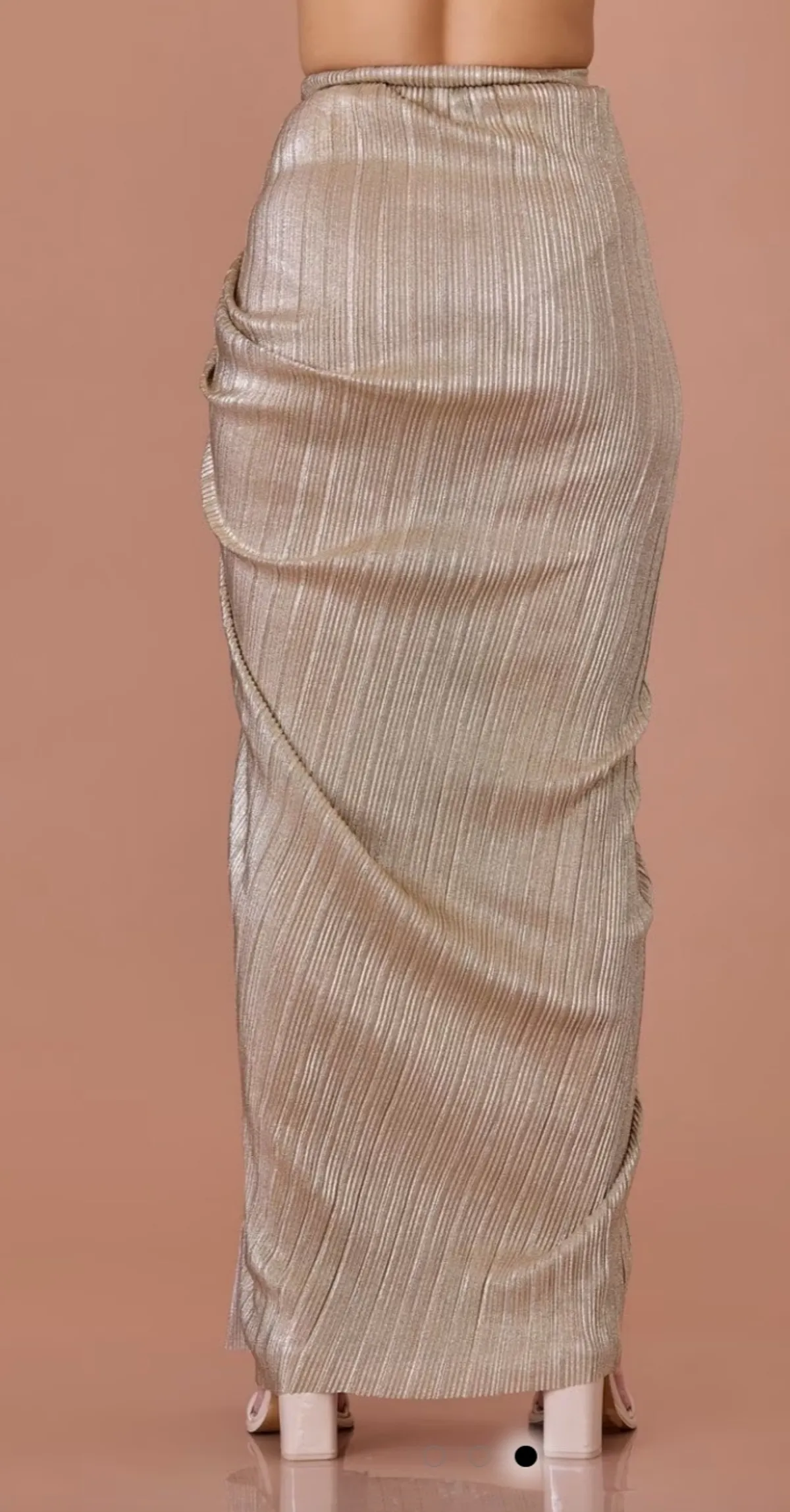 Women's Ruched Split Skirt High Waisted Going Out Long Skirts - Size XS