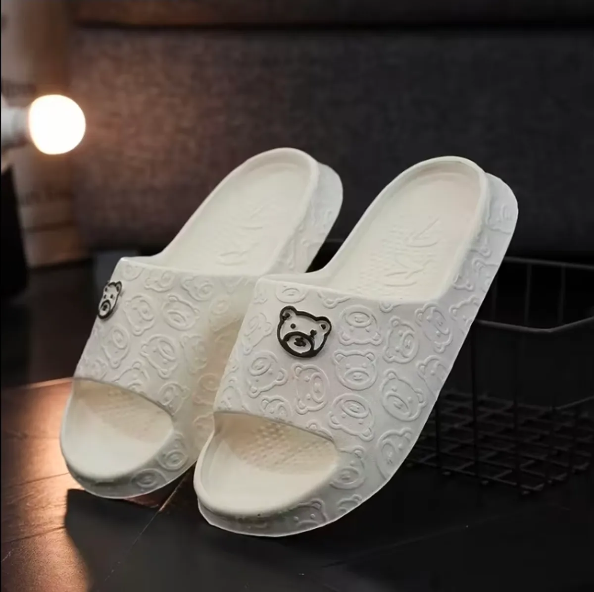 Women's Cute Bear Cartoon Slippers - Size 6.5-7