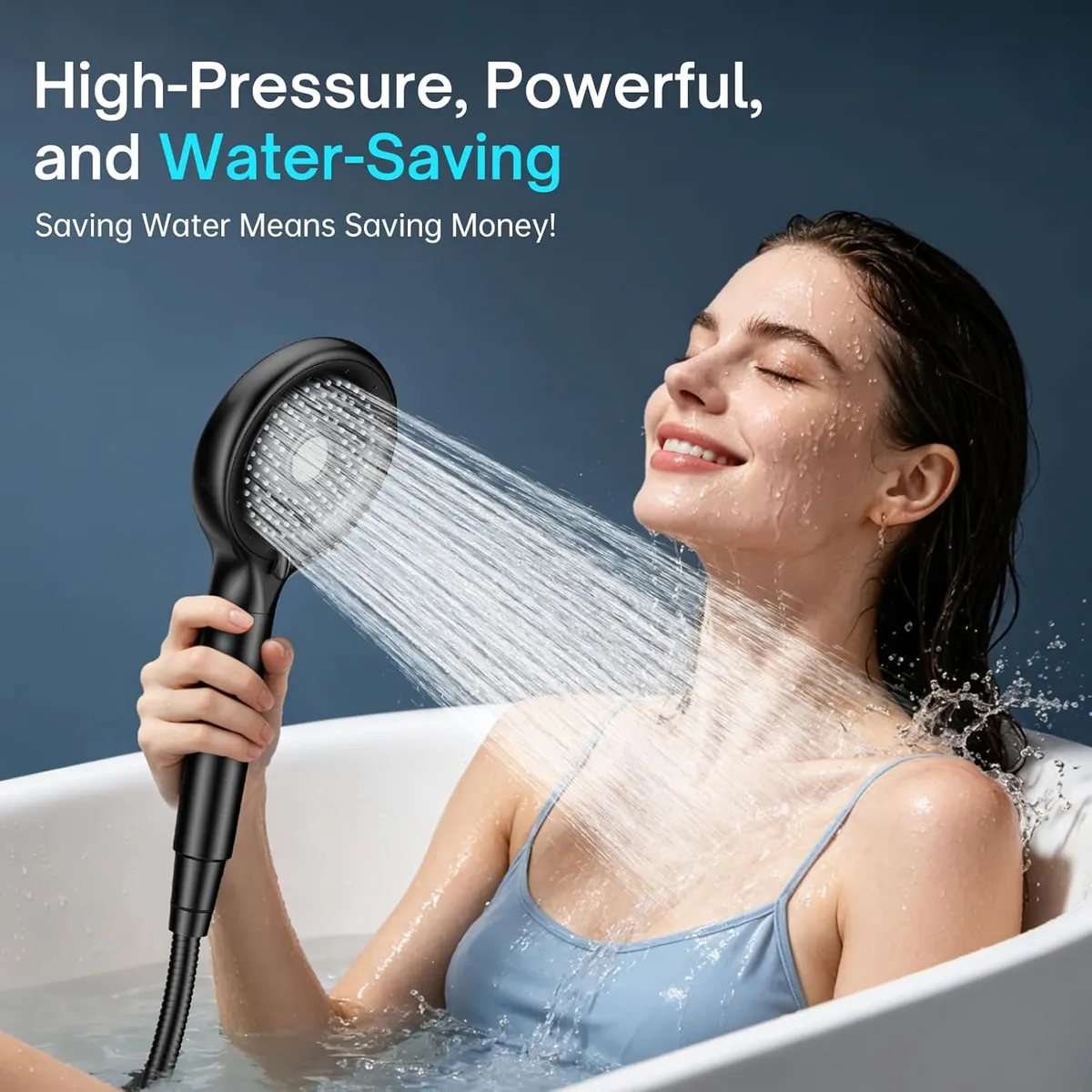 High-Pressure Filtered Shower Head with Handheld – 6 Spray Modes & 2 Replacement Filters – Removes Chlorine & Hard Water Impurities for Softer Skin & Hair