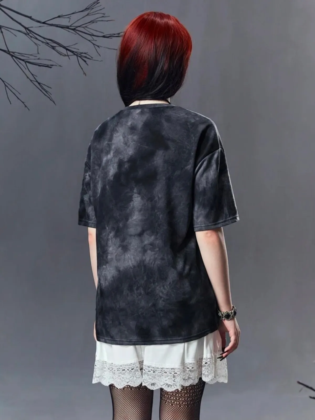 Goth Tie Dye Sun & Moon Graphic Tee - Size 3XL
