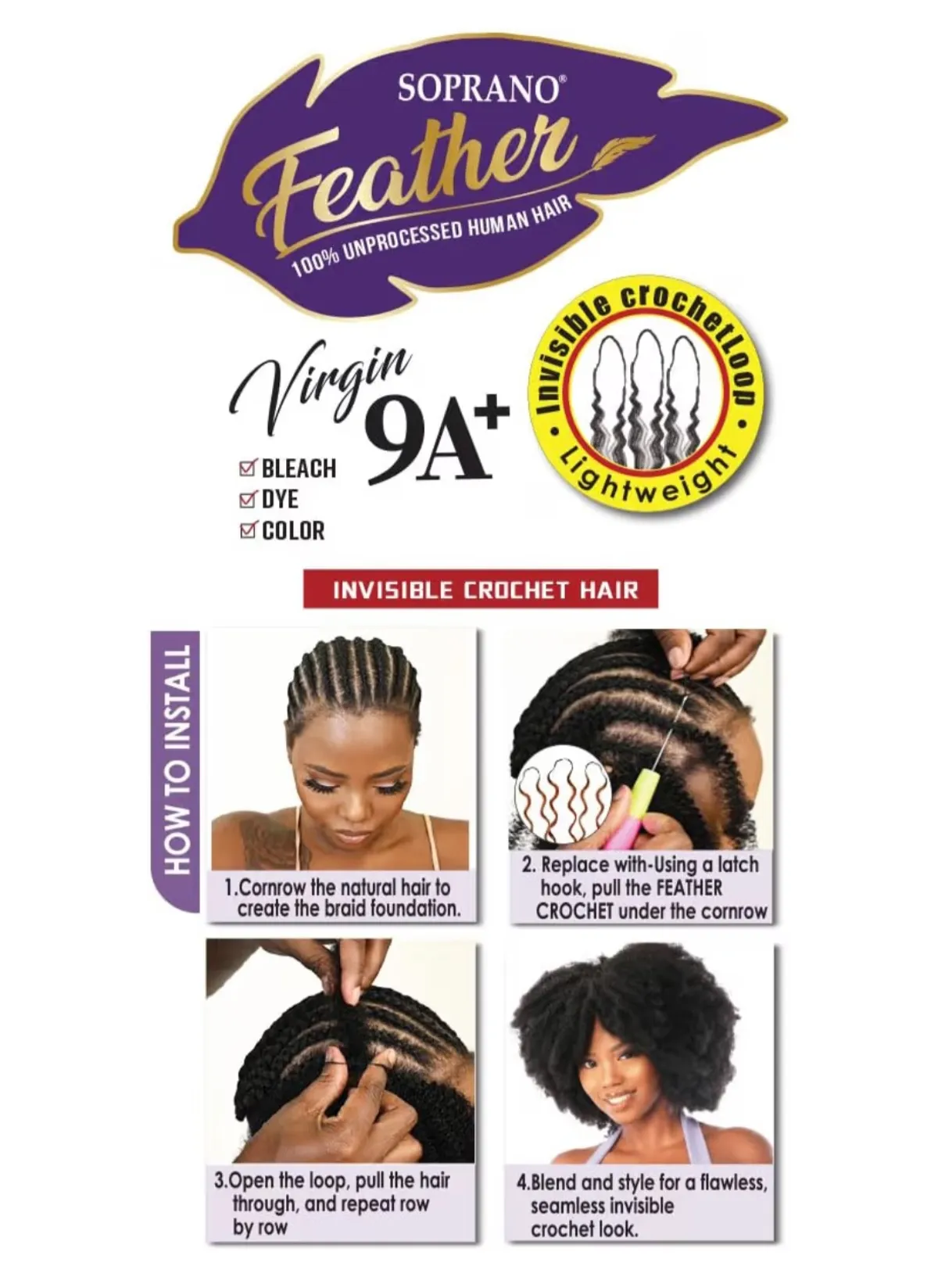 Soprano Feather crochet Burmese curl
