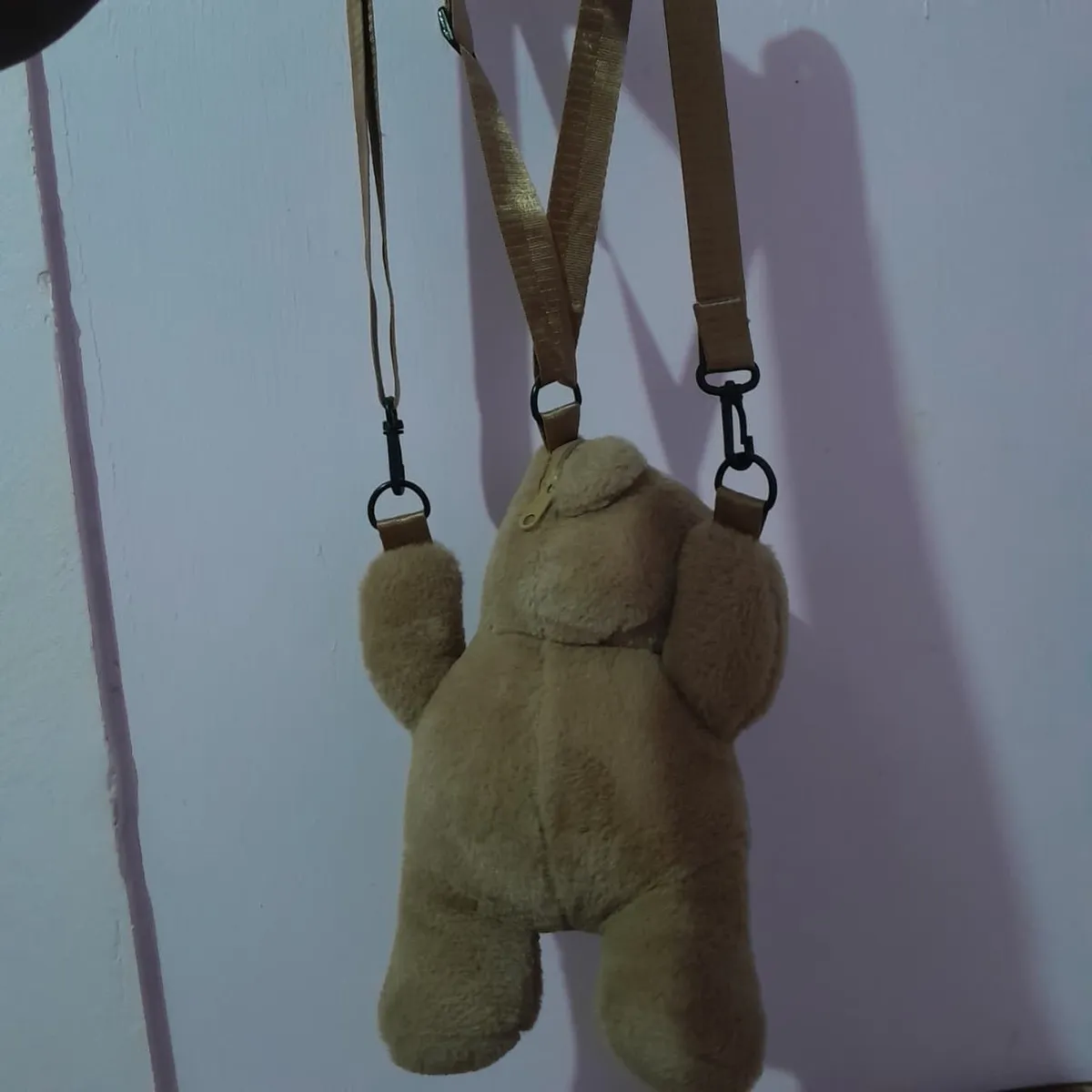 Cute Teddy Bear Backpack - [Brown Plush Bag]