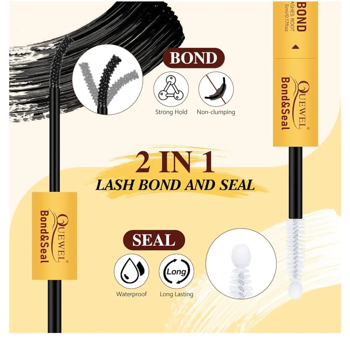 QUEWEL Lash Clusters Kit, 320Pcs 60D+80D Lash Cluster Eyelash Extensions Mix 12-18mm 3D Eyelash Clusters with Lash Bond and Seal and Lash Tweezers Easily Create 3D Lashes Clusters at Home(60+80D Kit)