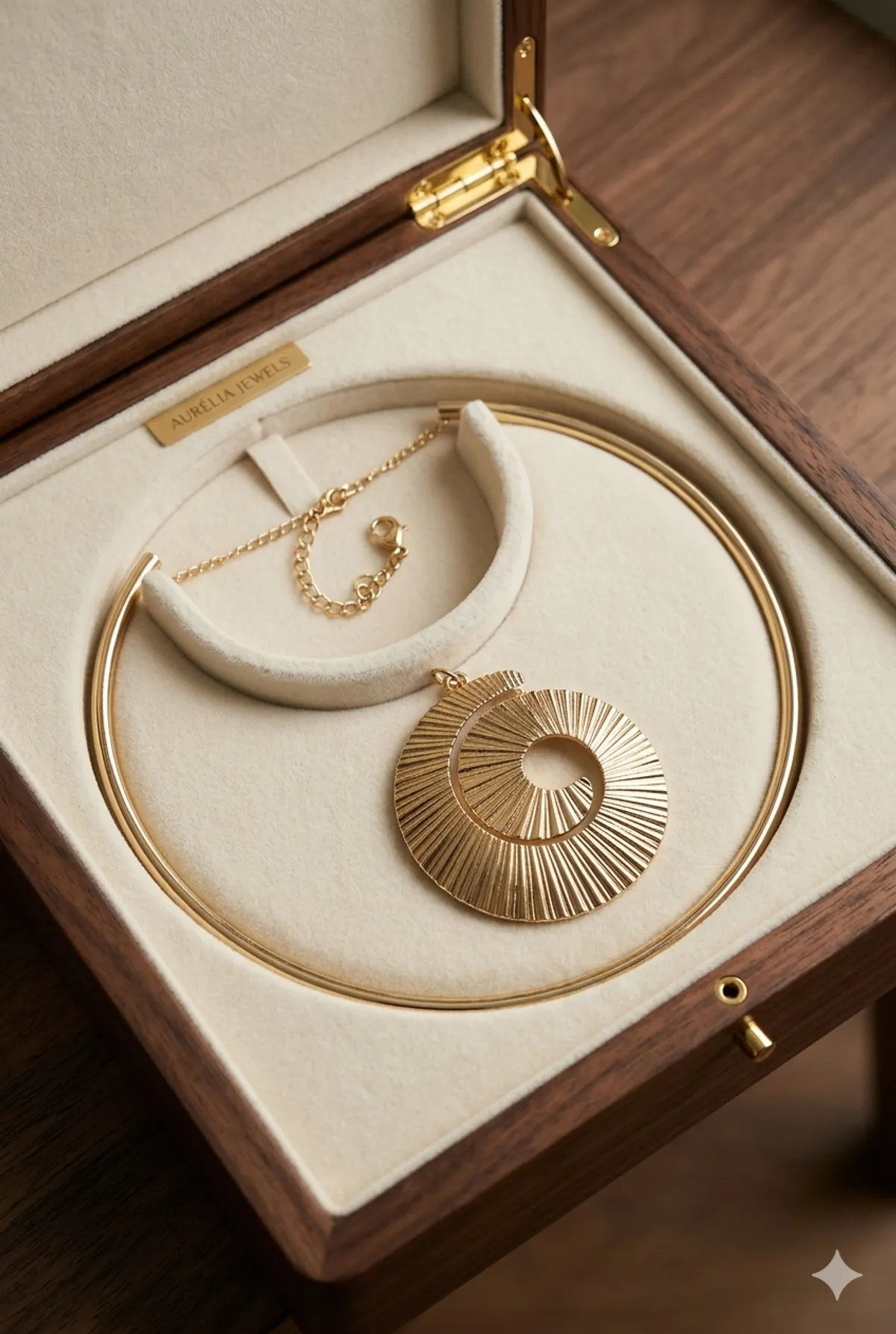 1PC Exaggerated Unique Spiral Metallic Necklace