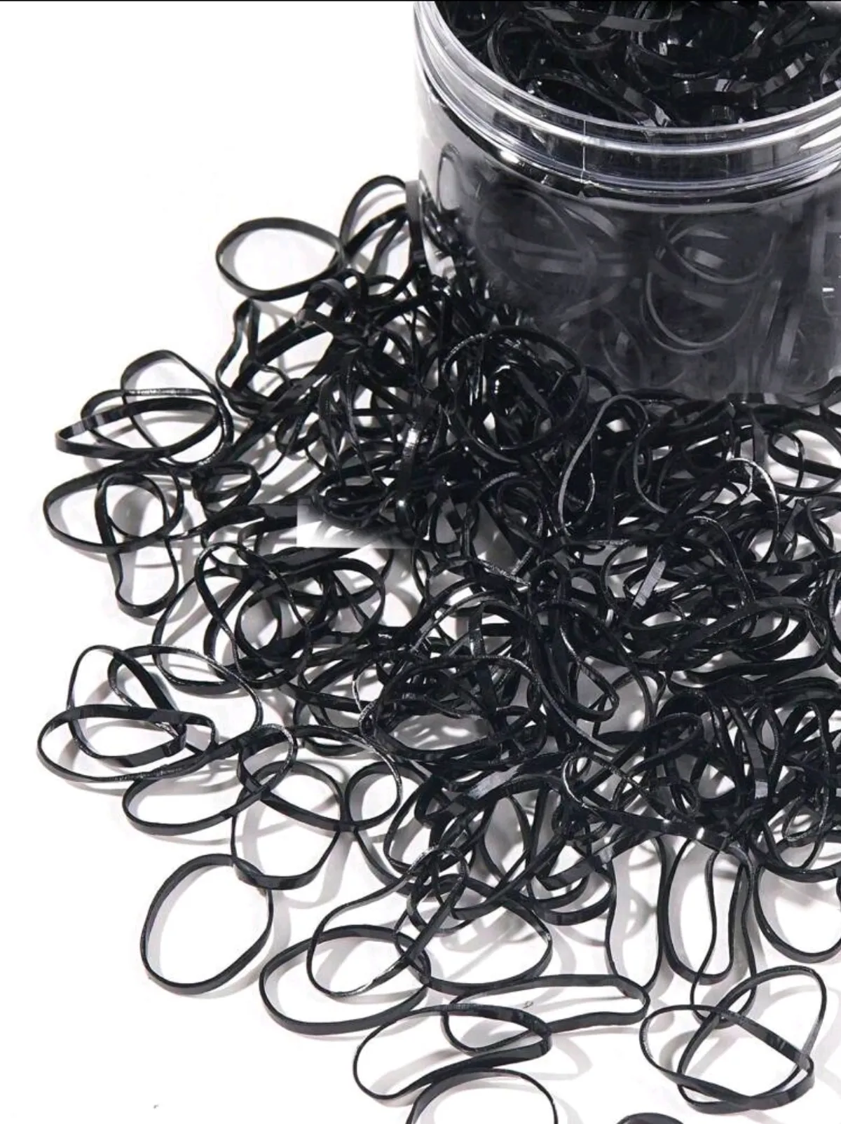 500pcs Black Thick Disposable Hair Ties