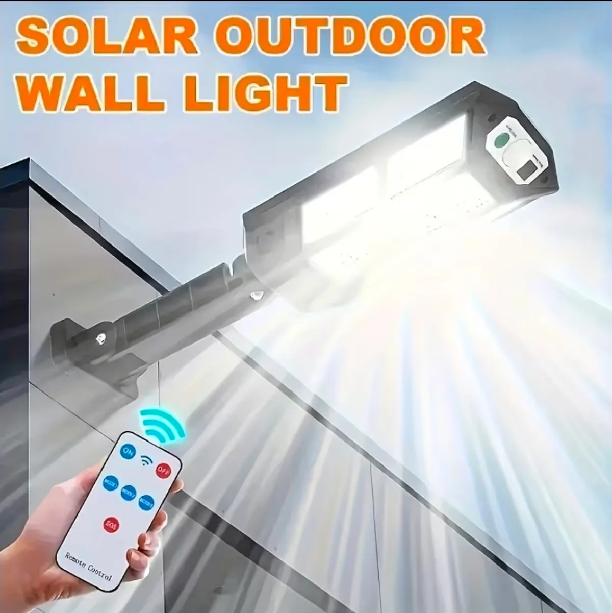 1pc Outdoor Powerful LED Wall Lamp, 3 Modes Motion Sensor Street Lights, 43LED Smart Solar Light