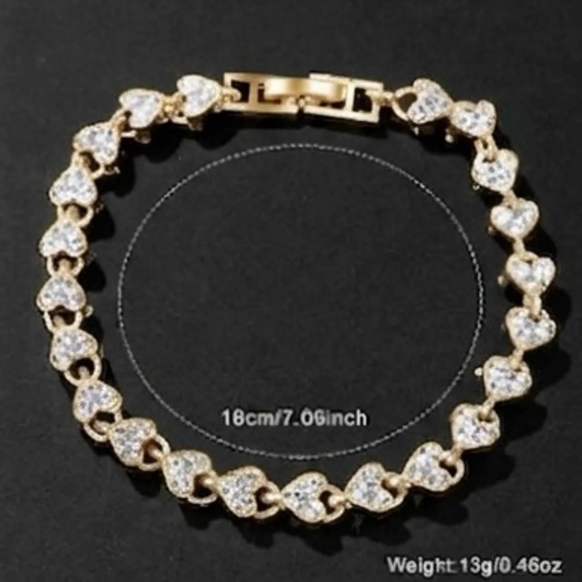 Women's  Gold Elegant Round Digital Quartz Watch and Bracelet Set