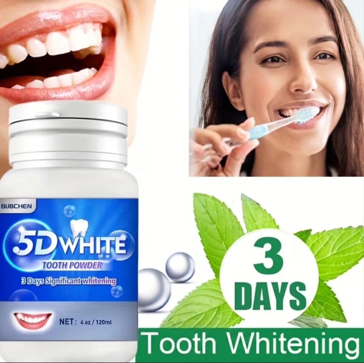 1 Bottle 120ML Magic Natural Teeth Powder Pearl Tooth Brushing Powder