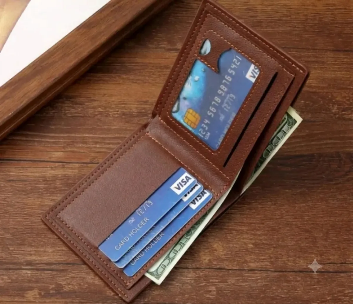 New Men's Wallet Short Wallet Youth Fashion Thin Multi Card Large Capacity Horizontal Business Soft Leather Wallet