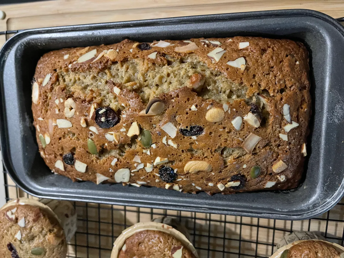 Fruit and Nut Banana Bread, Small loaf (6 × 3 in.)