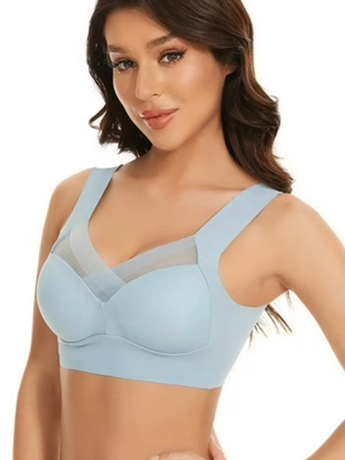 5PCS Seamless Bra, Bras for Women, Seamless Sexy Push Up Wireless Bra - Size L
