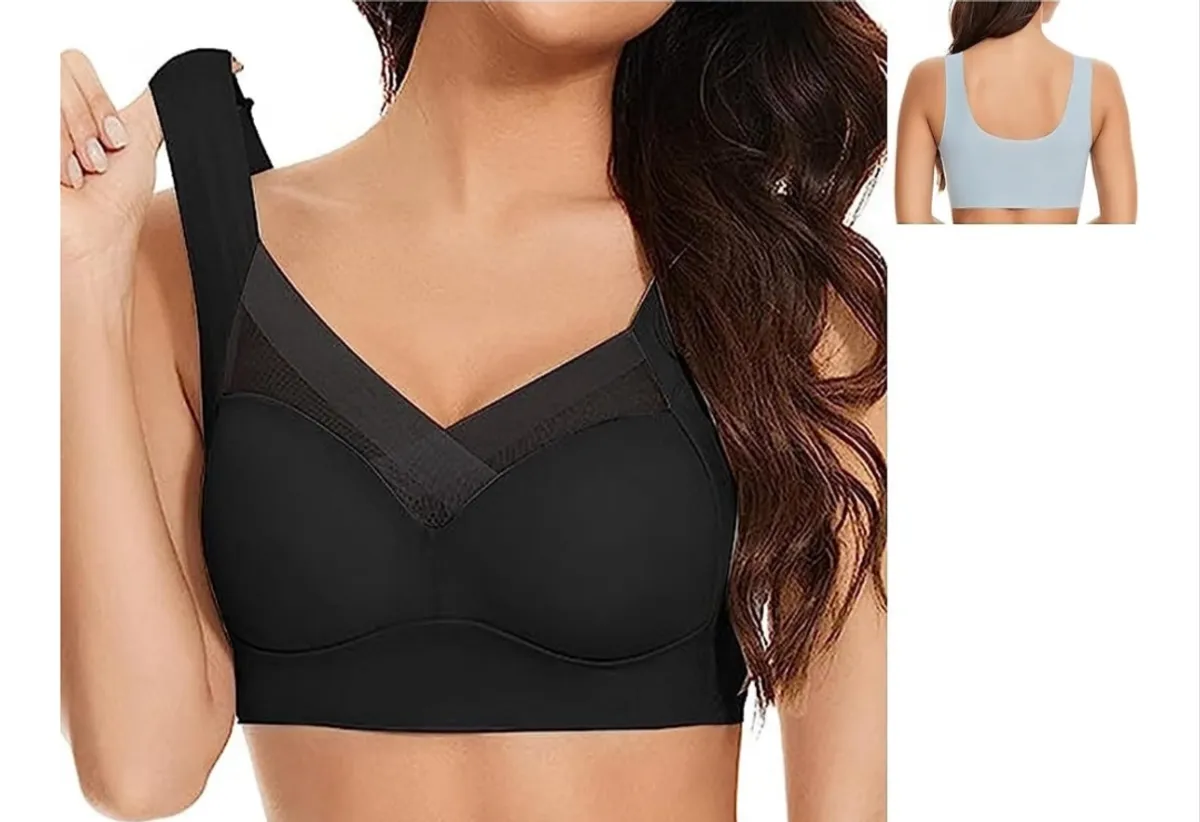 5PCS Seamless Bra, Bras for Women, Seamless Sexy Push Up Wireless Bra - Size L