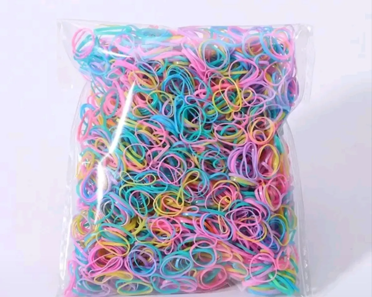 50 PCS Colorful Children Hair Disposable Elastic