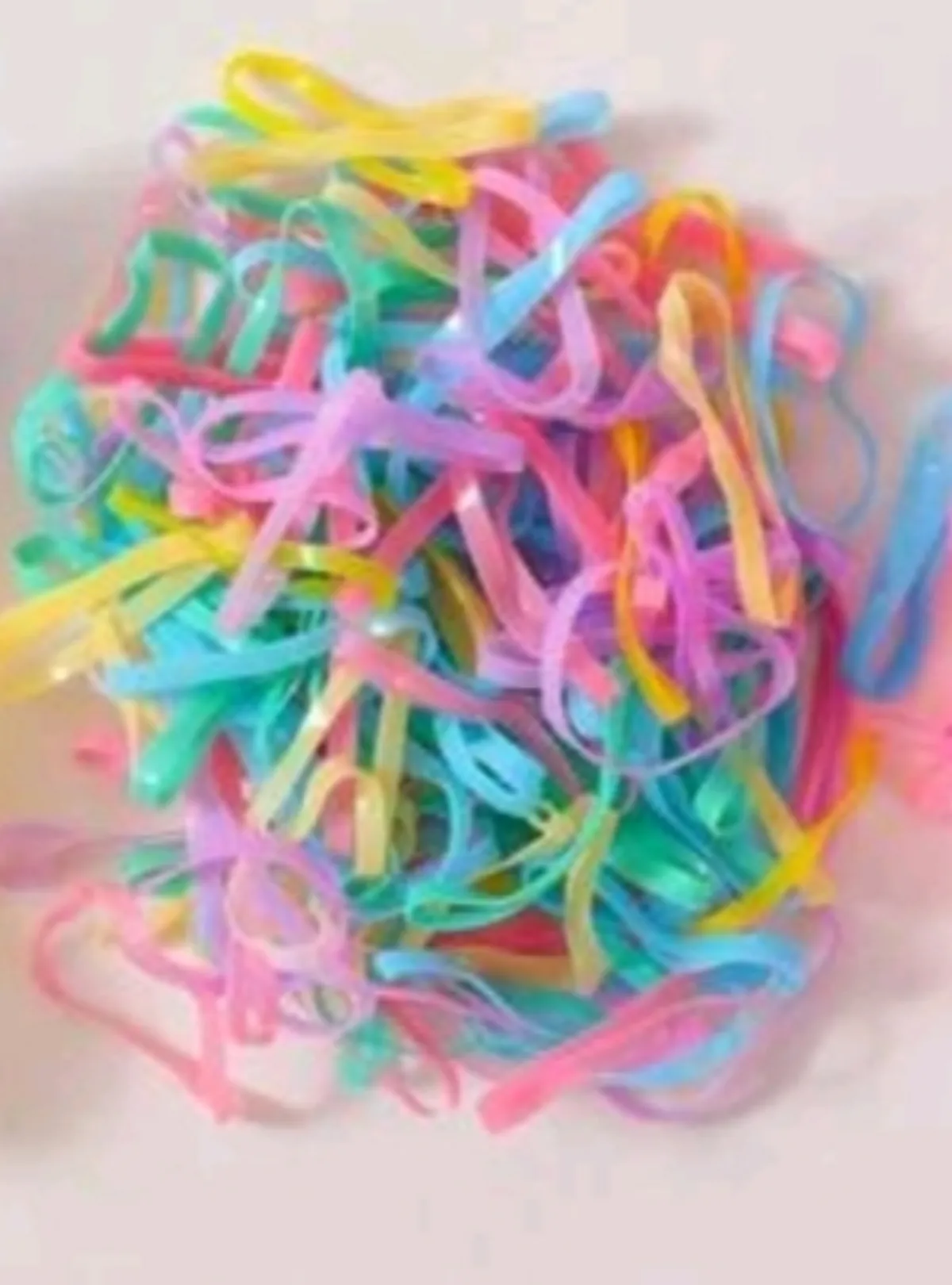 50 PCS Colorful Children Hair Disposable Elastic