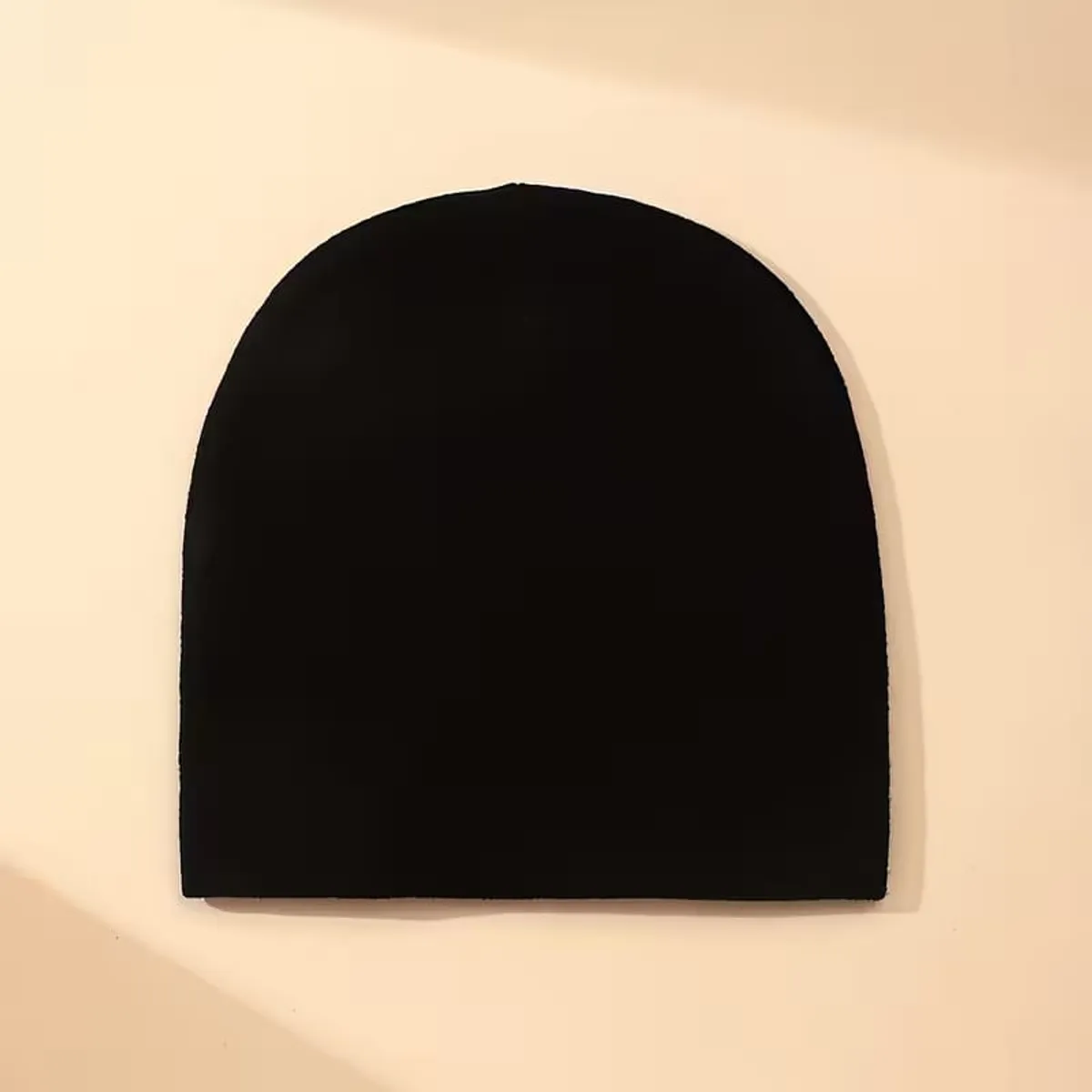 Women's Jacquard Beanie, Casual Fashion Black and White Skull Cap