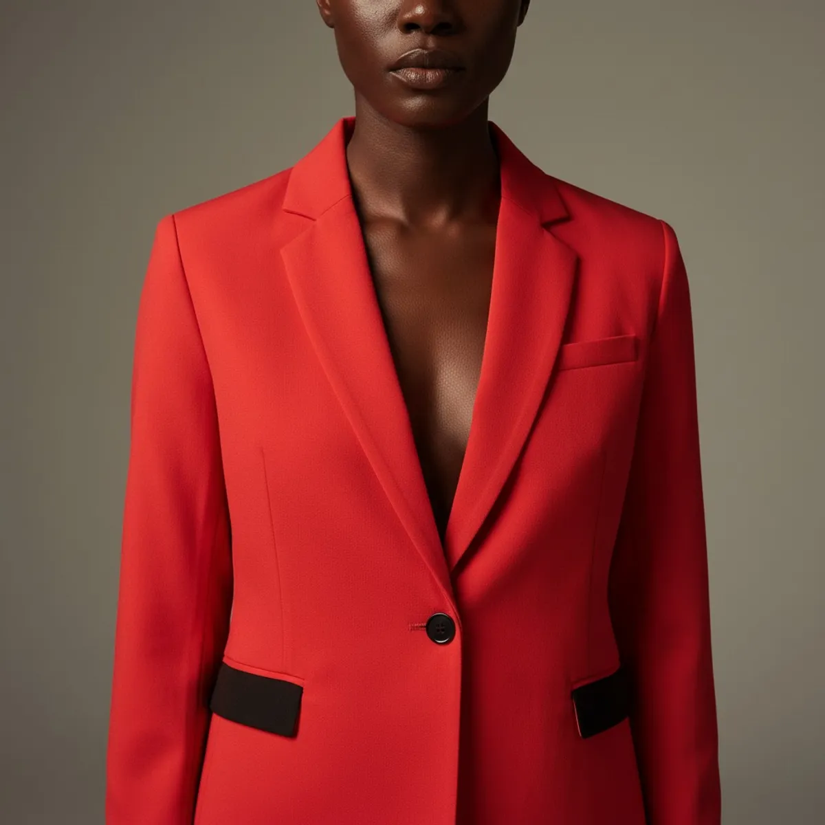 Women'S Suit 2-Piece Set Red Single Button Slim Blazer And Pants Set Business Casual Outfits - Size M
