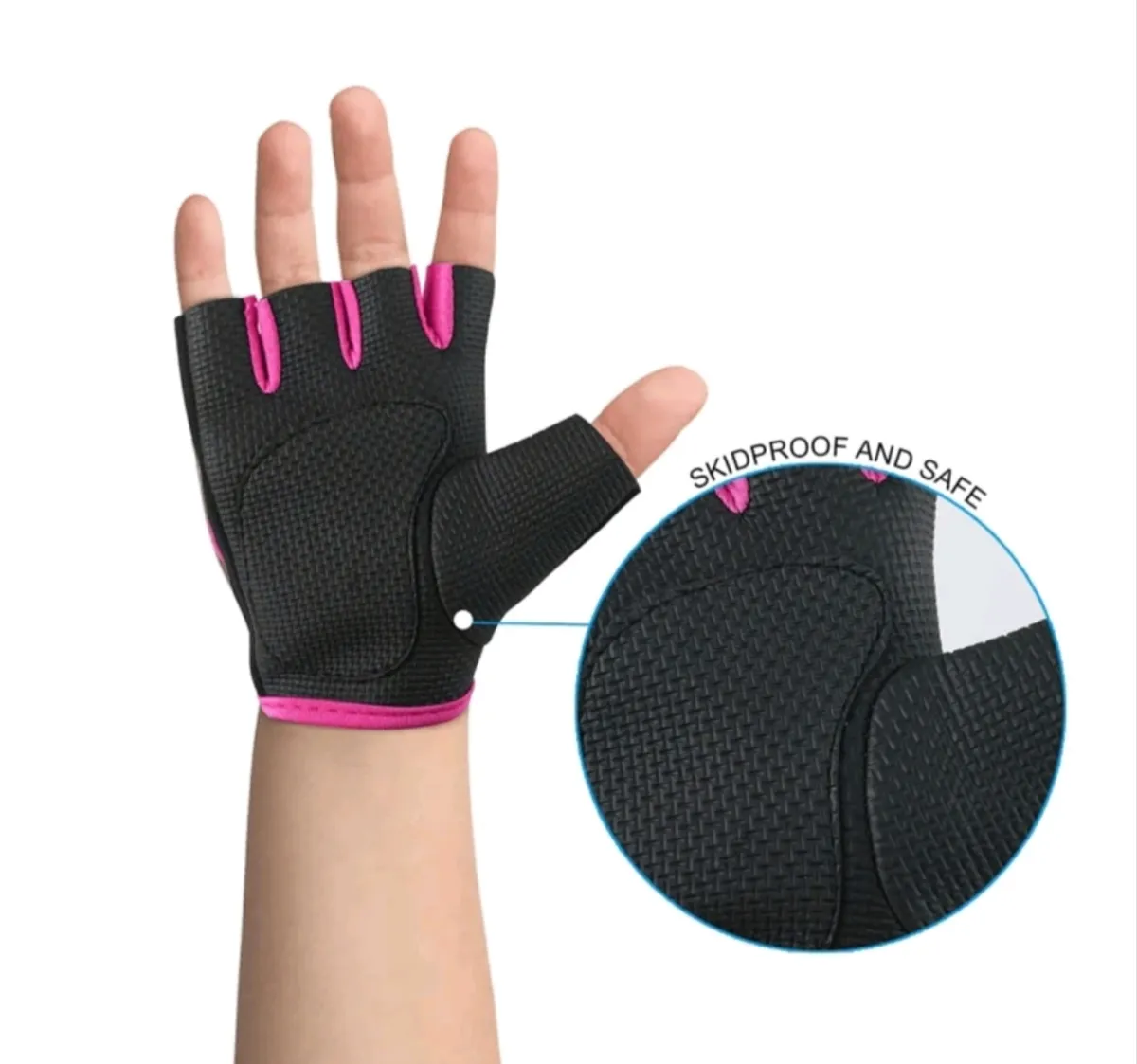 1 Pair Fingerless Bike Gloves, Suitable For Cycling, Motorcycling And Skiing, Black
