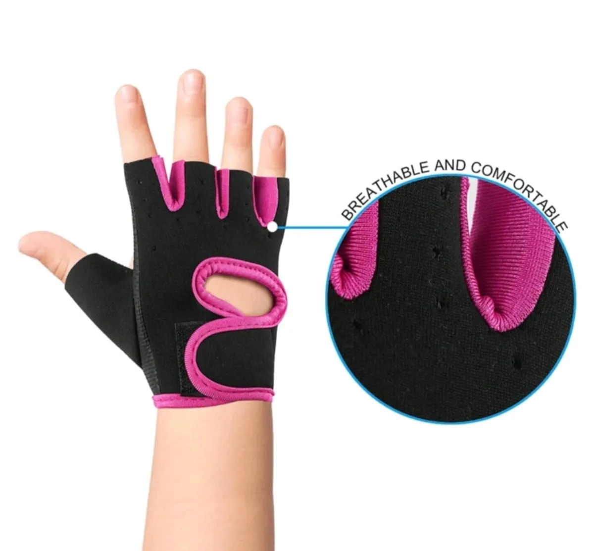 1 Pair Fingerless Bike Gloves, Suitable For Cycling, Motorcycling And Skiing, Black