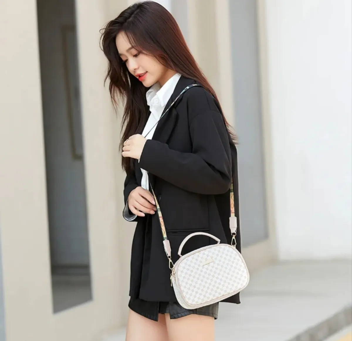 Women's Fashion Trendy PU Small Water Proof Crossbody Bag