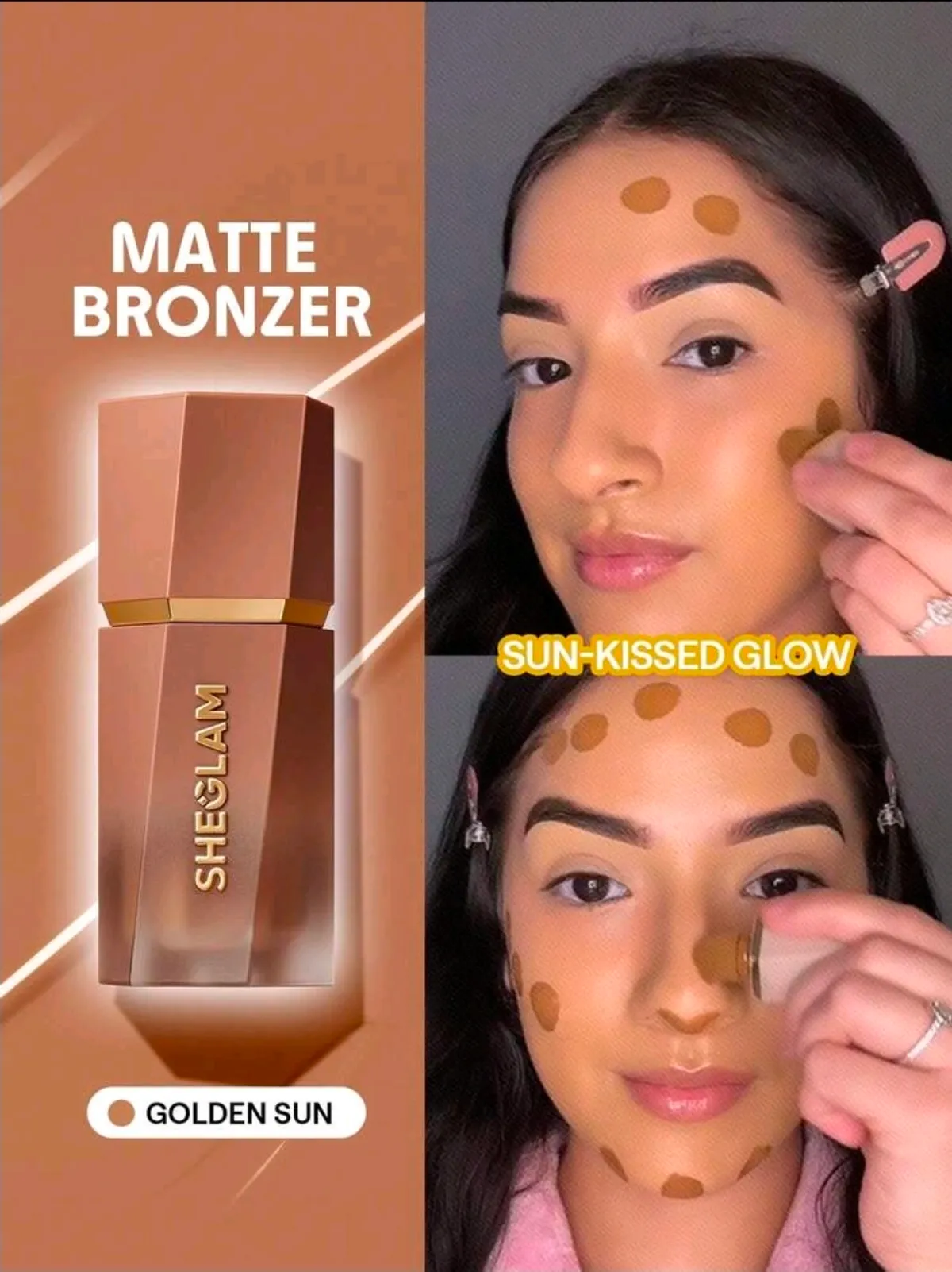 SHEGLAM Sun Beam Matte Liquid Bronzer-Golden Sun Gel Cream Contour