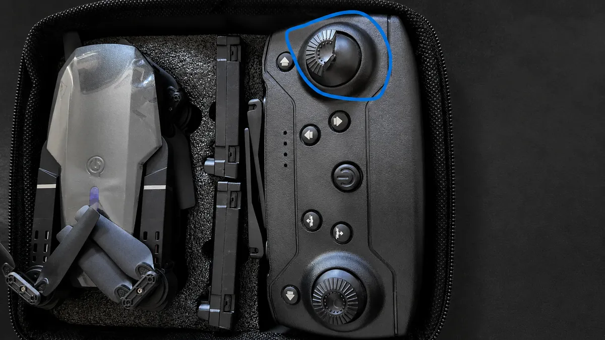 Foldable Drone with Controller & Carrying Case  Fully Functional | Minor Controller Cosmetic Damage | Discounted