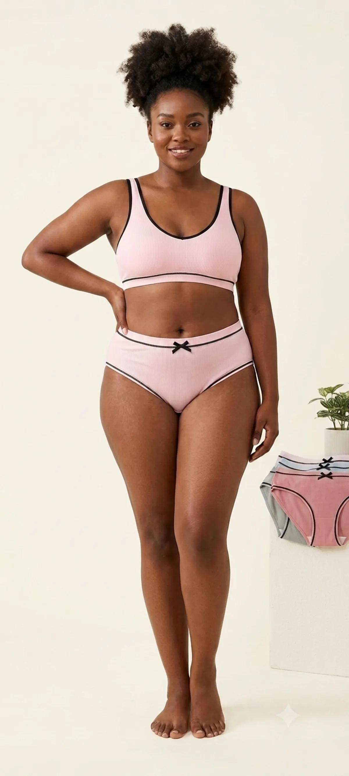 4PCS Triangular Comfortable Loose Sports Underwear With Bow - Size XL