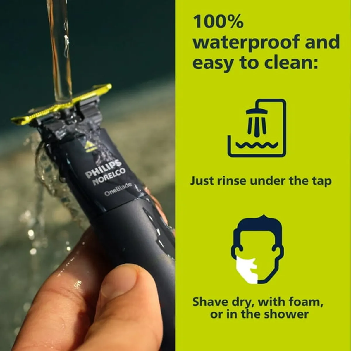 Philips Norelco Oneblade Original Face, Powered Electric Shaver and Trimmer, QP1424/70