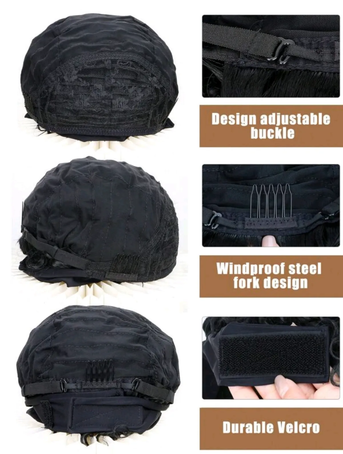 14 Inch Headband Wigs Short For Curly Ice Silk Wig Synthetic Deep Wave Wigs With Head Wraps For Women