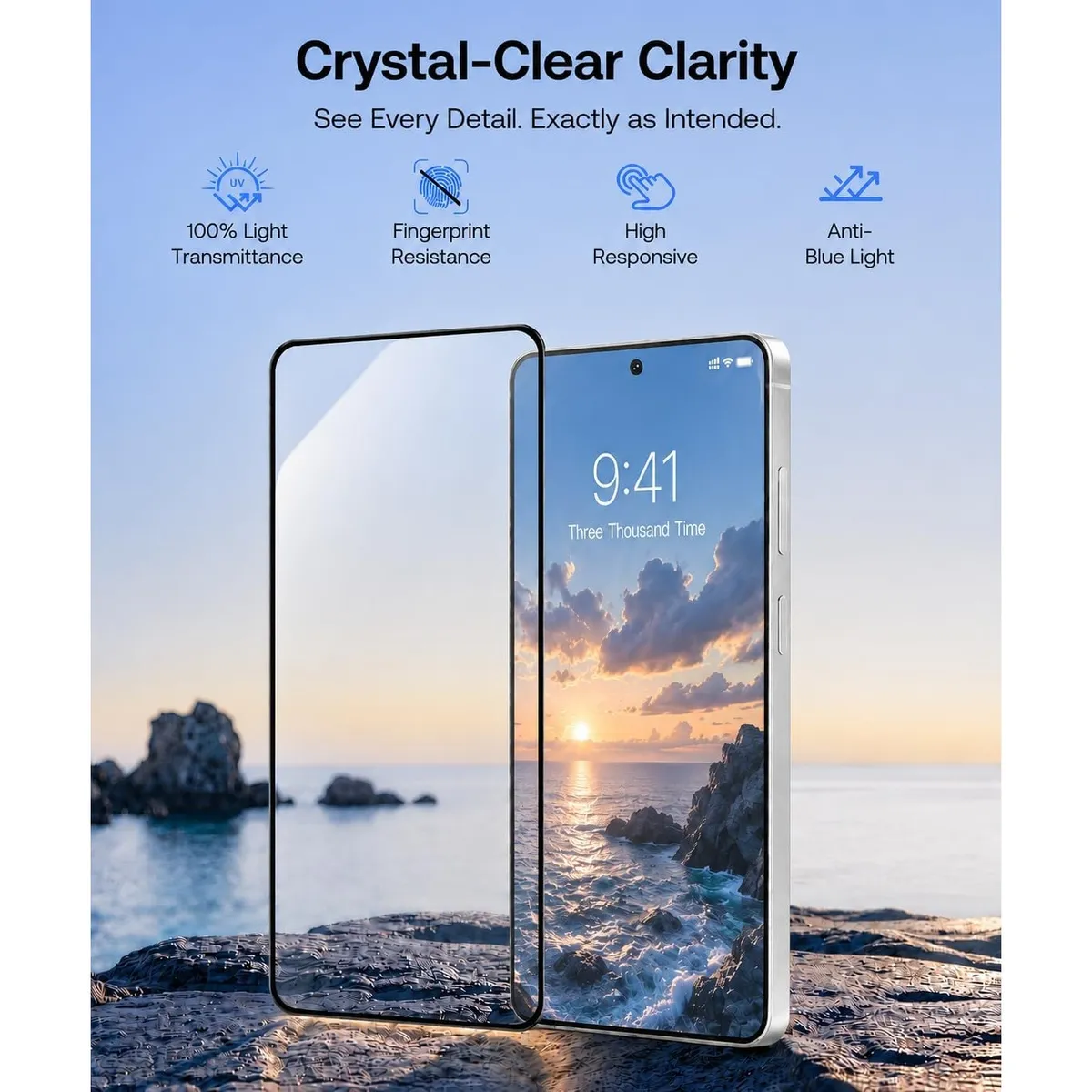 3-Pack Tempered Glass Screen Protector for iPhone 17 Pro, Easy Install Kit with Auto-Alignment Tool, 9H Hardness, Bubble-Free, HD Clear, Full Coverage, Case Friendly