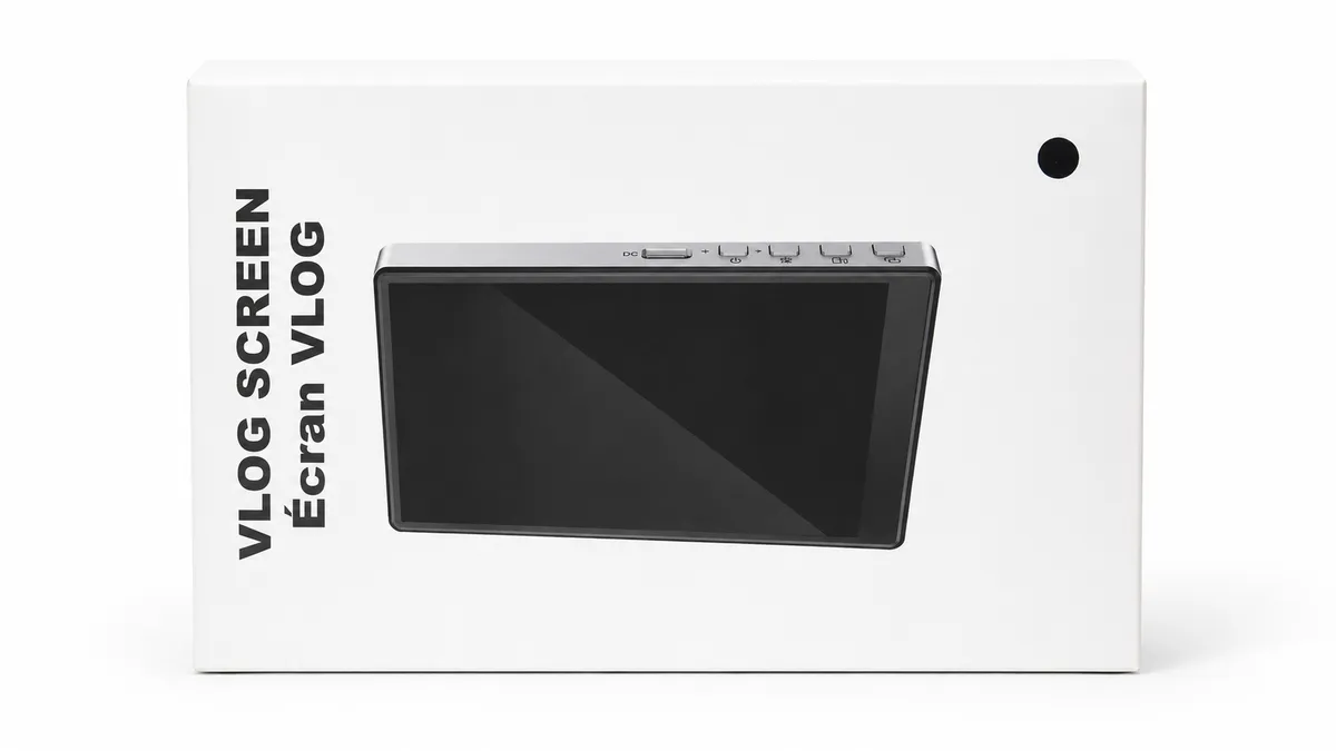 Phone Vlog Selfie Monitor Screen  Rear Camera Monitor for TikTok, Instagram & YouTube Live | Content Creator Must Have | Black