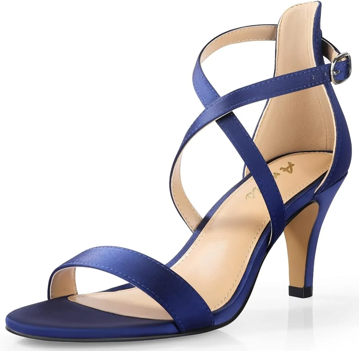 Women's Wedding Shoes for Bride Black Kitten High Heels Pumps for Women Closed Toe Heels.  (SIZE 10) Dress Shoes for Dress Party, NAVY,  HEEL, MEDIUM FIT