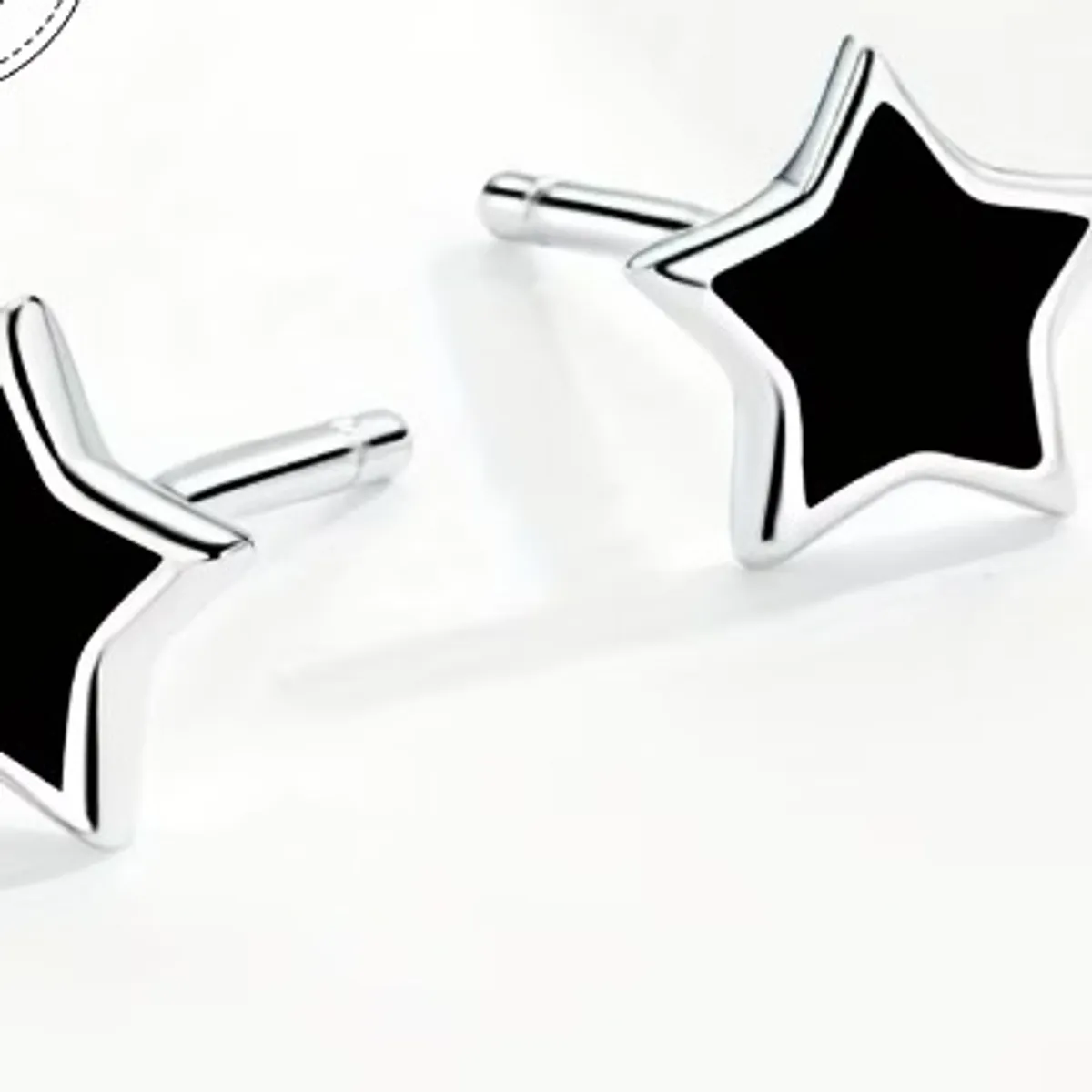 Silver Five Pointed Star Design earrings