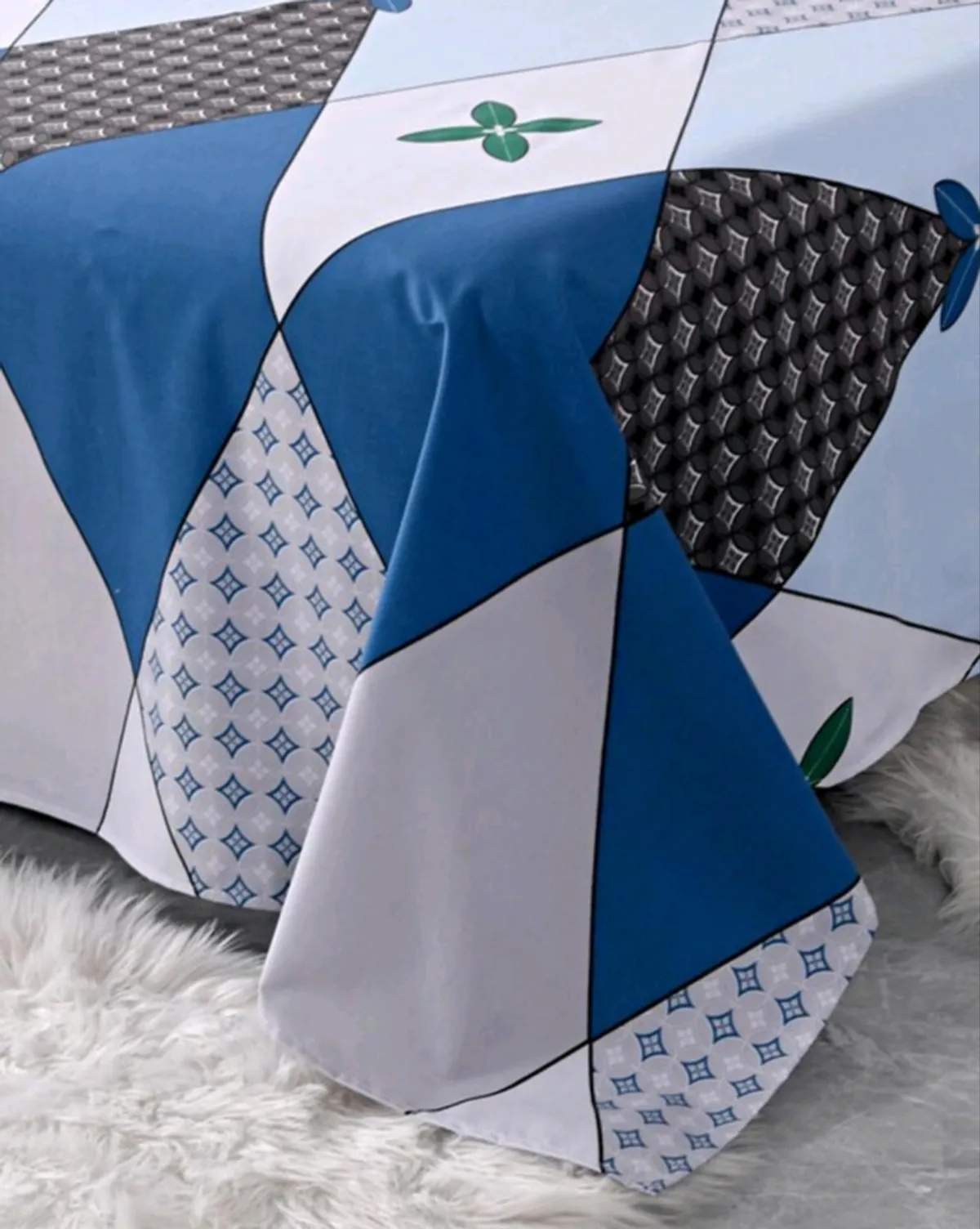 3PCS Floral Print Bedding Set (Excluding Filler, Including Pillowcase) Household Bedding Coverlet, 100% Polyester Fabric, Modern Minimalist Home Bedding - Size 230 * 250cm