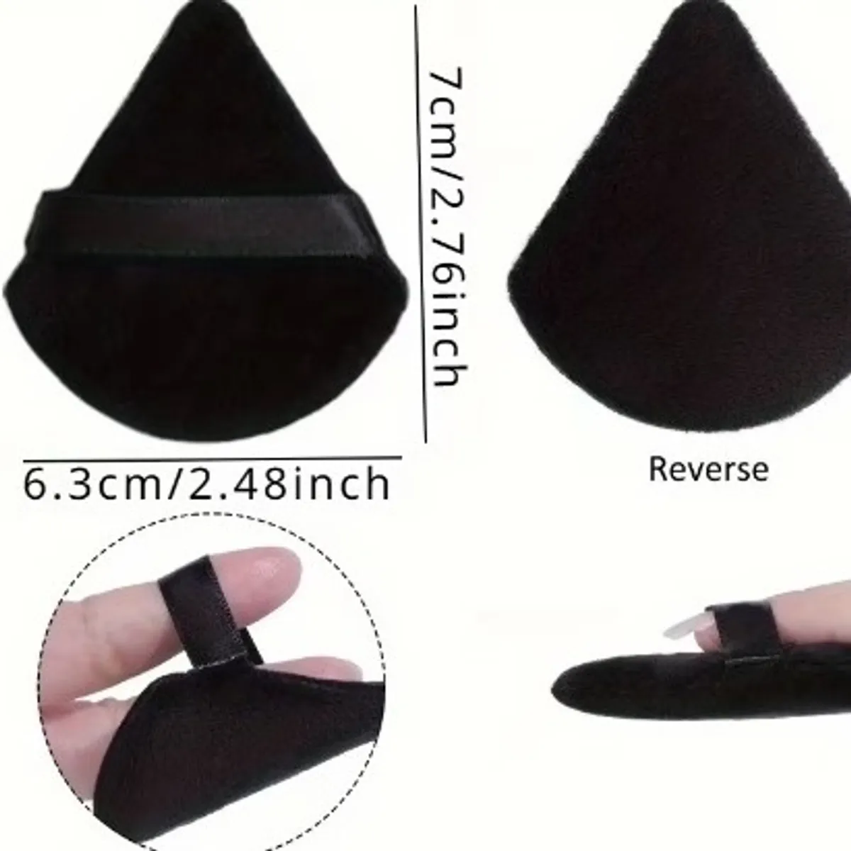 5pcs  Black Makeup Sponge Puff