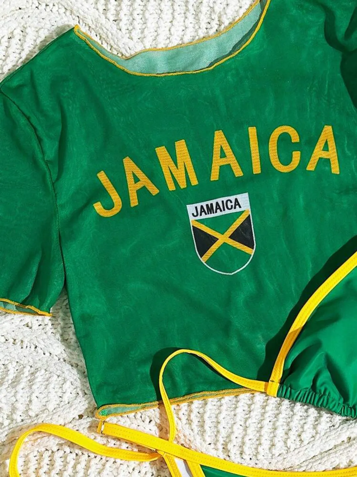 3 Pcs Summer Mod Jamaica Design Bikini - Size S