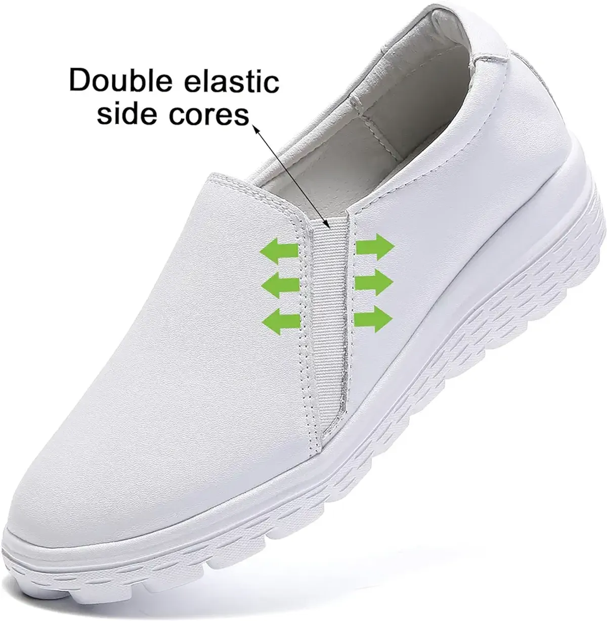 Women's Nursing Shoes Slip On Lightweight Slip Resistant Comfort Non Slip Food Service Work Shoes {size 9.5}