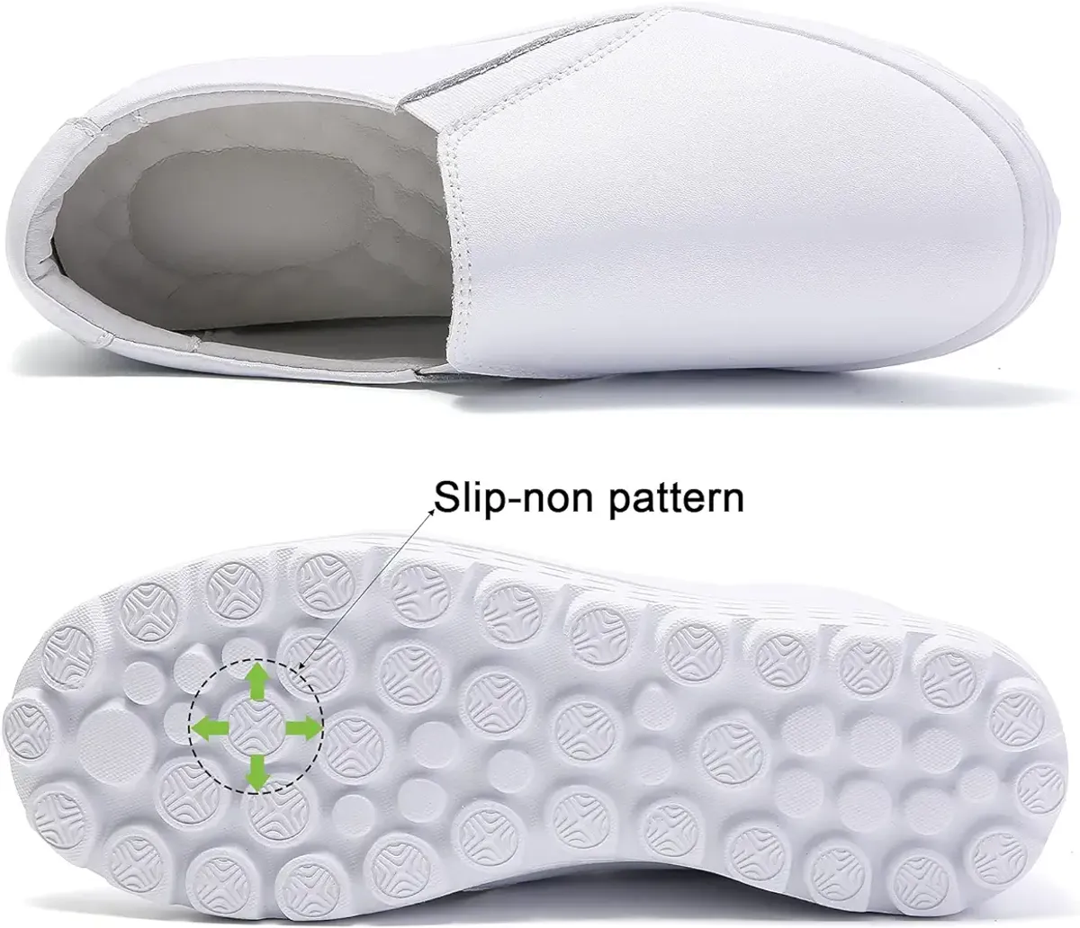 Women's Nursing Shoes Slip On Lightweight Slip Resistant Comfort Non Slip Food Service Work Shoes {size 9.5}