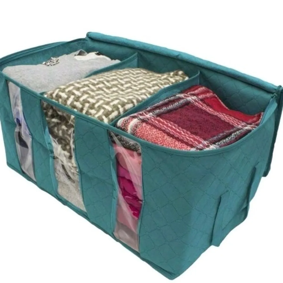 1pc Blue clothes storage bin