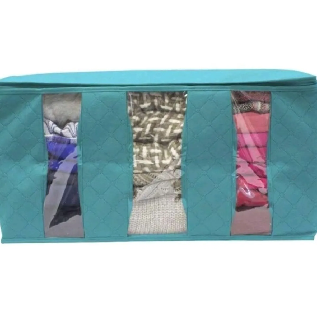 1pc Blue clothes storage bin