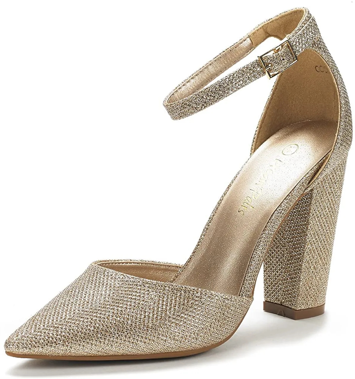 Women's High Heel Pumps Pointed Closed Toe Bridal Wedding Party  Heel Pump Shoes