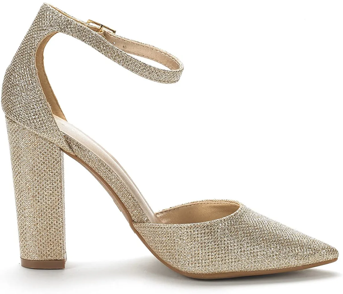 Women's High Heel Pumps Pointed Closed Toe Bridal Wedding Party  Heel Pump Shoes