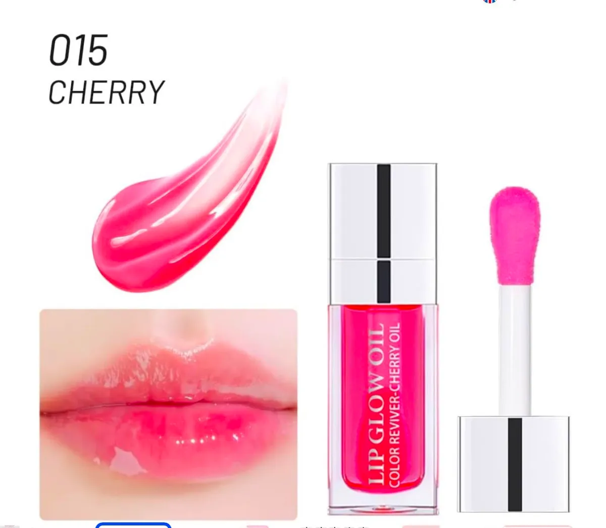ibcccndc Lip Glow Oil in #015 Cherry Glossy Lip Oil CHERRY OIL INFUSED