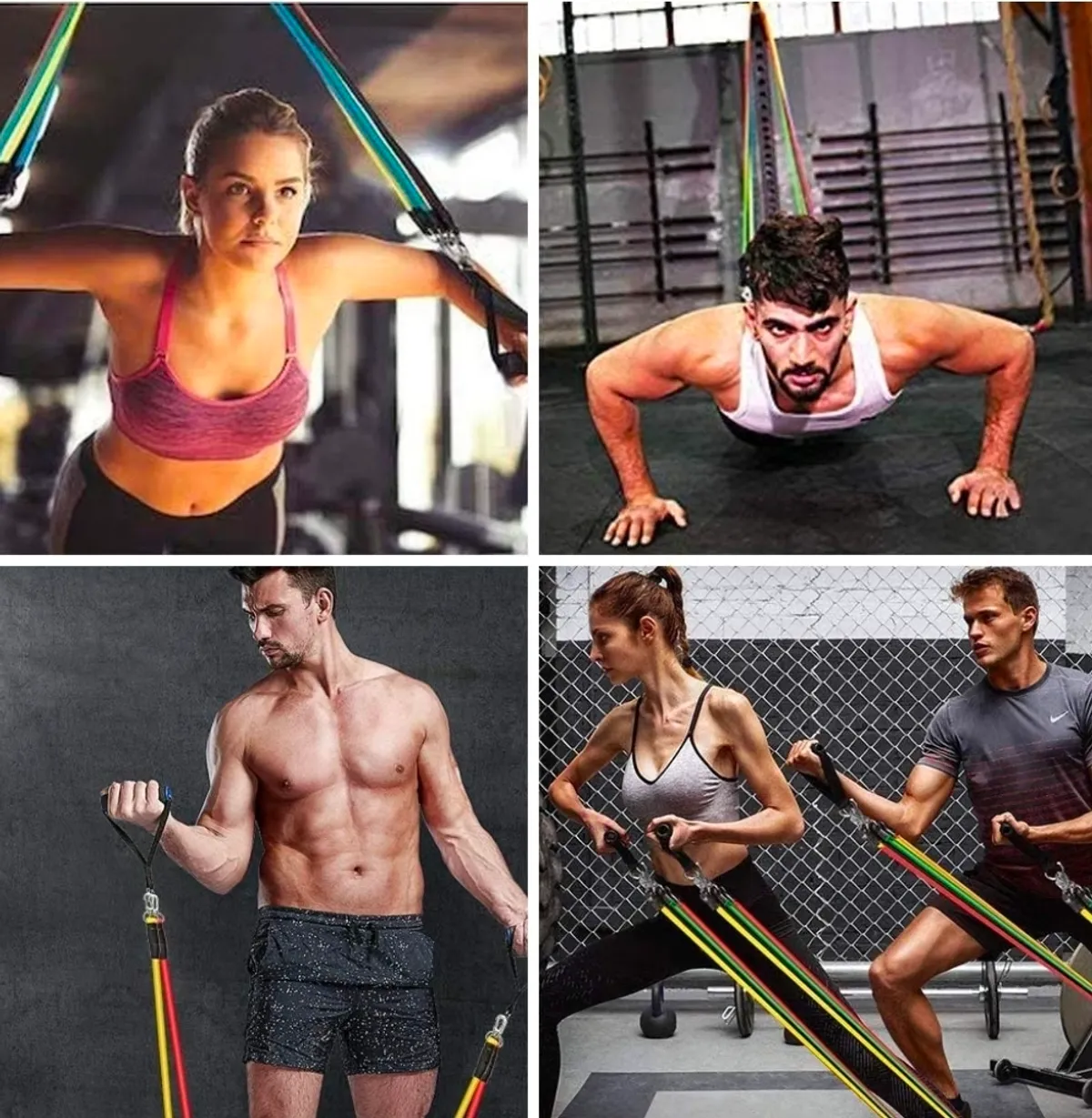 (11pcs), Exercise Bands for Home and Gym Workouts