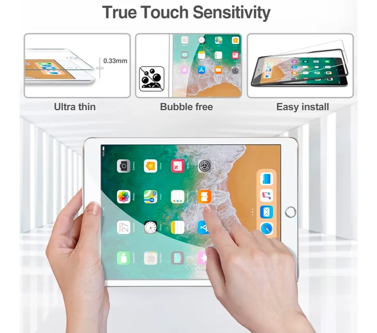 2 Pack Screen Protector for iPad 6th Gen 9.7 inches