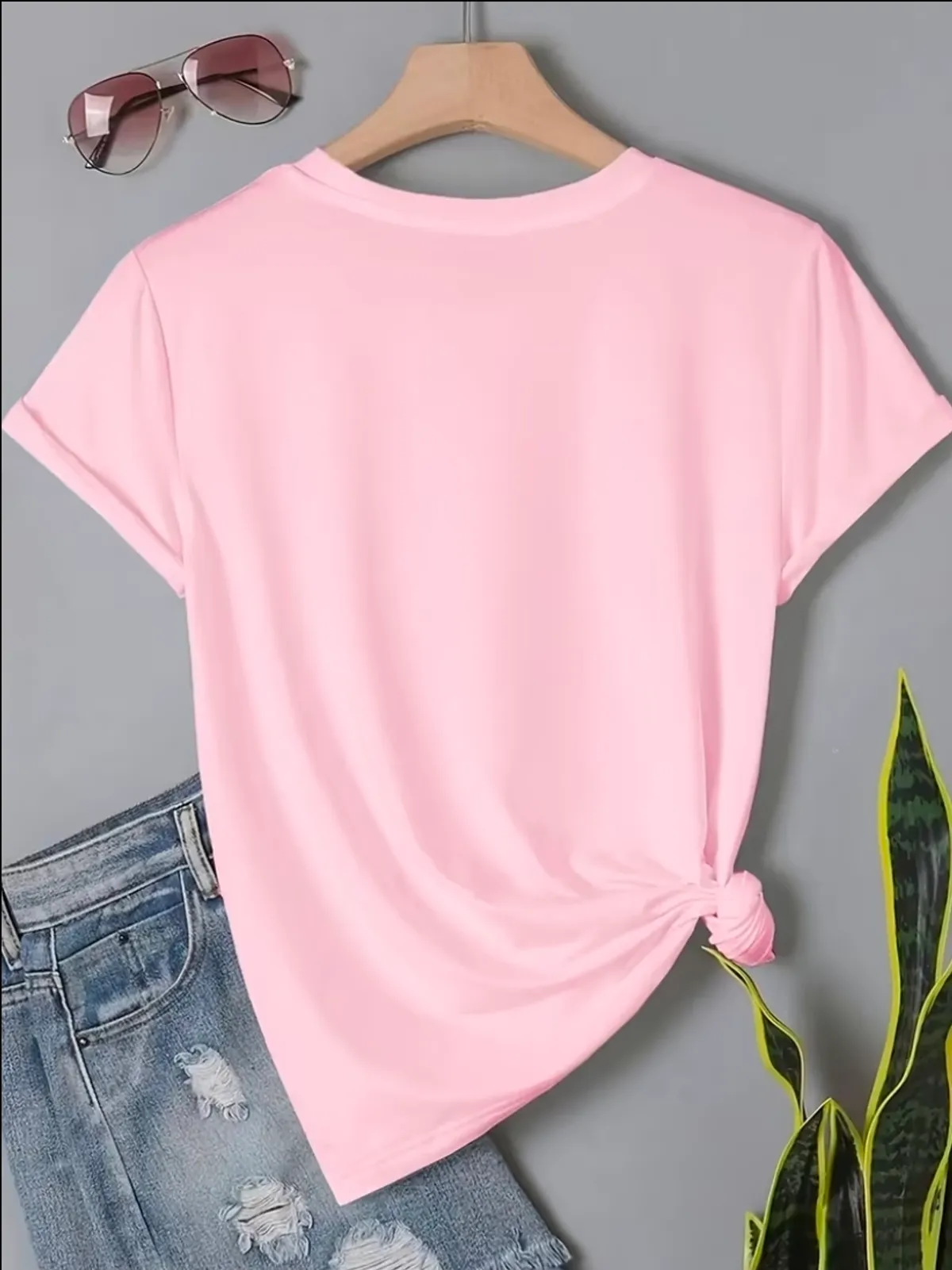 Elegant New Women's T-Shirt with Pocket Panda Print - Size S