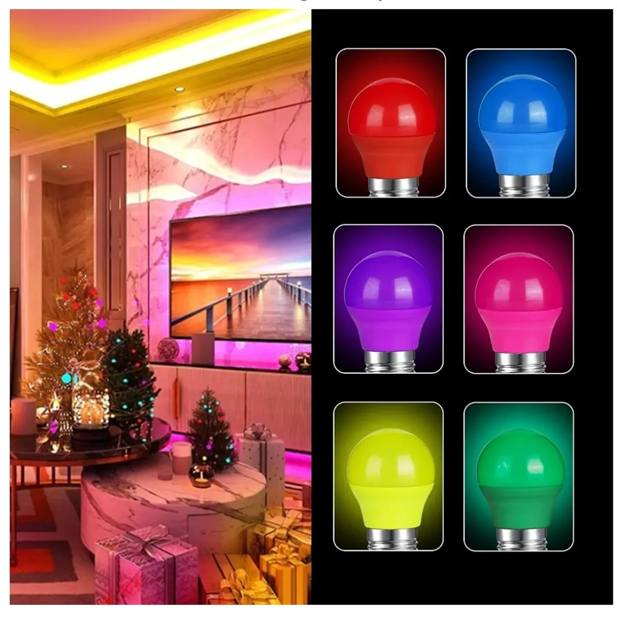 6Pcs Mini Colored LED Bulbs